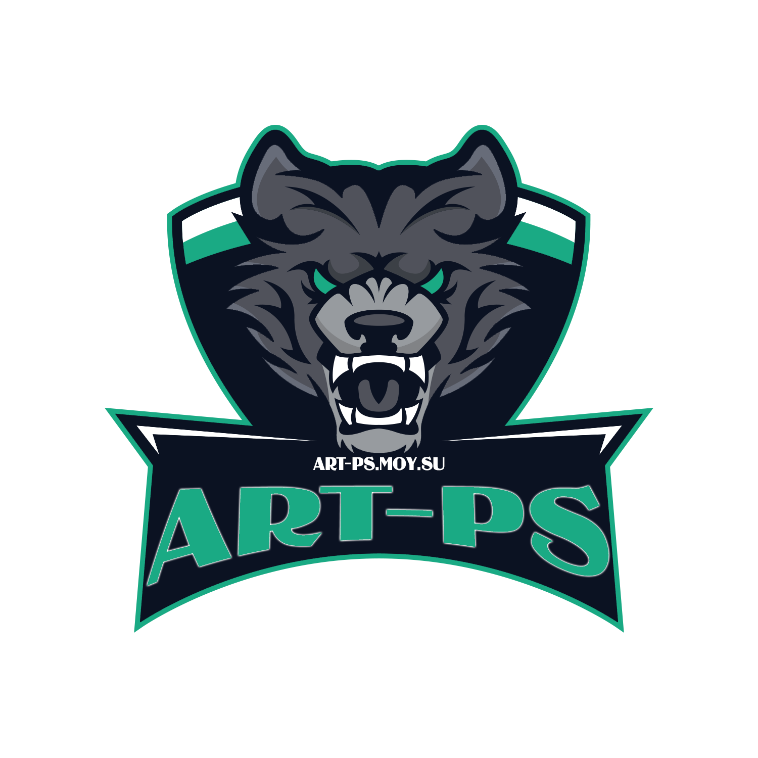 логотип для клана с волком