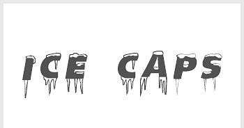 Шрифт для фотошопа – Ice Caps